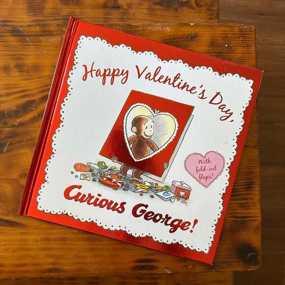 Lift A Flap Happy Valentine's Day Curious George Hardcover Book - Picture 1 of 5